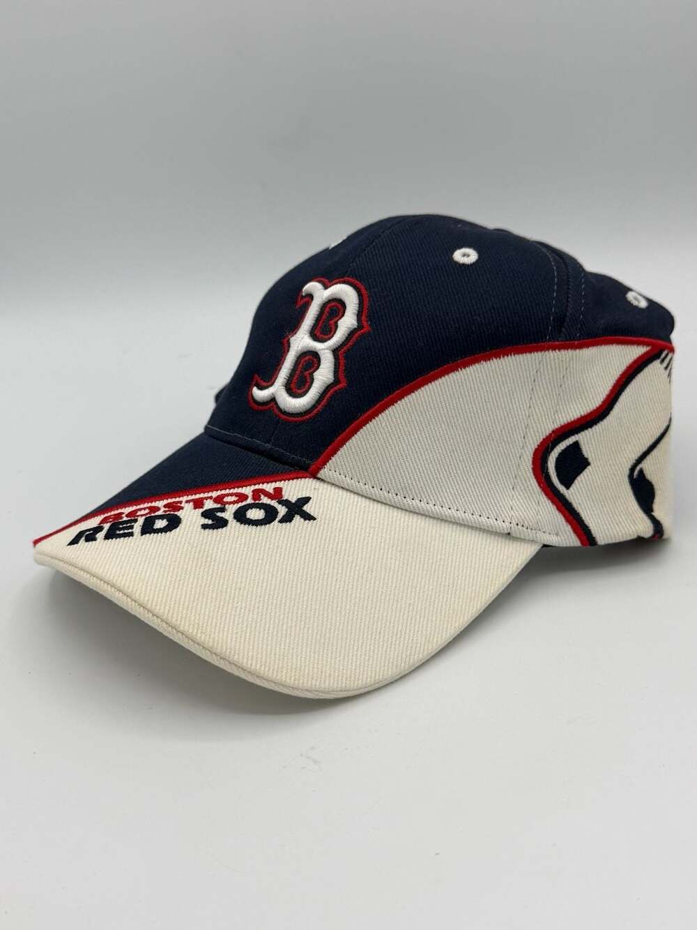 Boston Red Sox Adjustable MLB Baseball Cap Navy Red White Embroidered Strapback